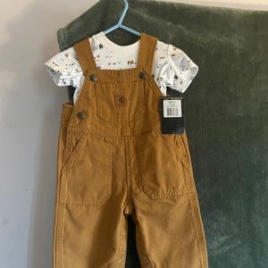 Youth 9 Month Carhartt Overalls with Onesie